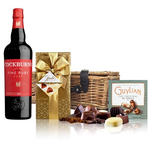 Cockburns Fine Ruby Port And Chocolates Hamper